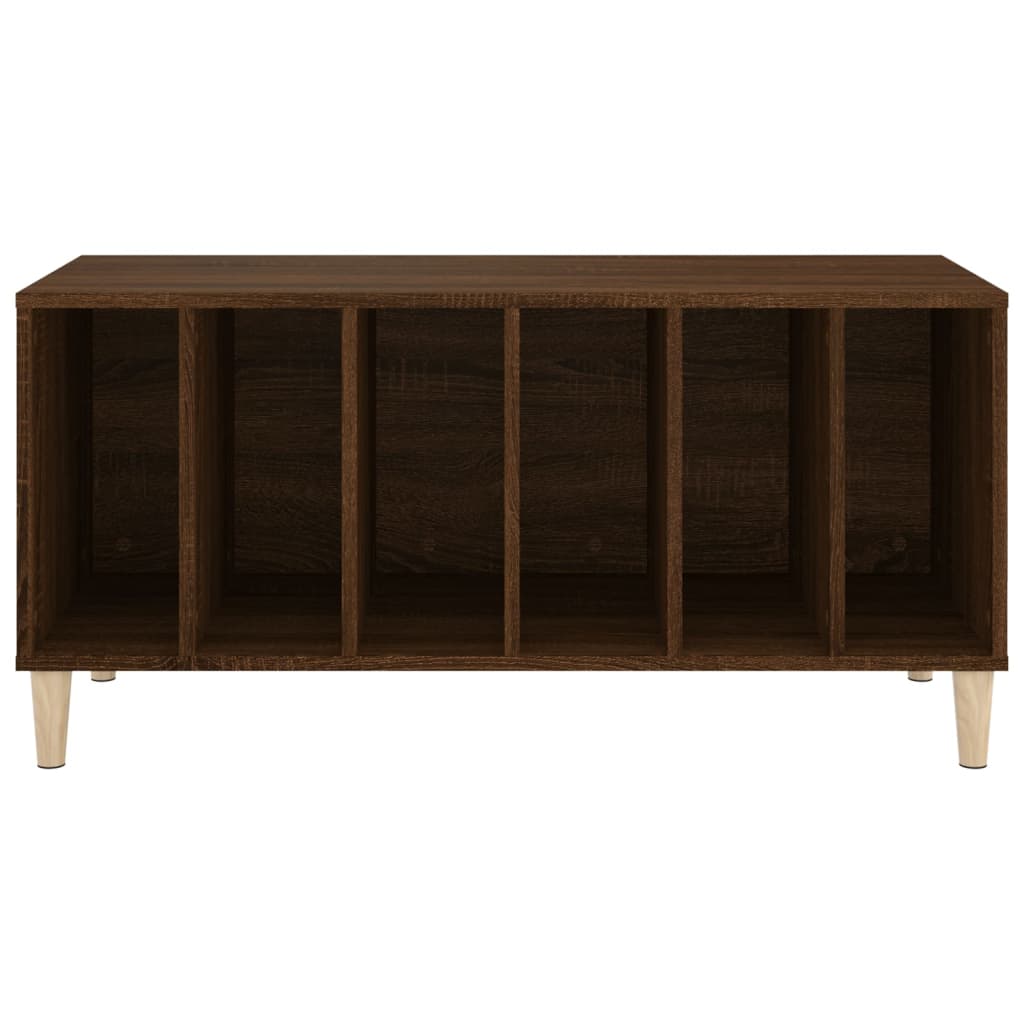 vinylskab 100x38x48 cm konstrueret træ brun egetræsfarve