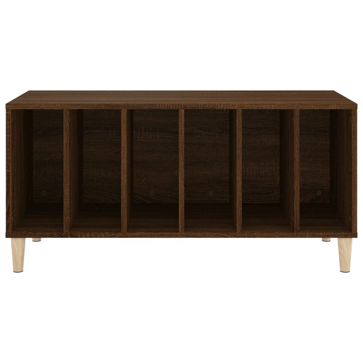 vinylskab 100x38x48 cm konstrueret træ brun egetræsfarve