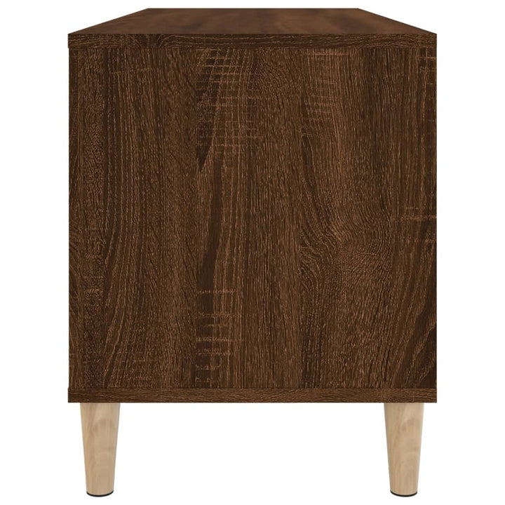 vinylskab 100x38x48 cm konstrueret træ brun egetræsfarve