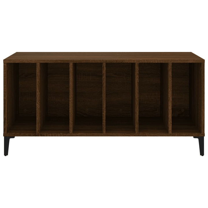 vinylskab 100x38x48 cm konstrueret træ brun egetræsfarve