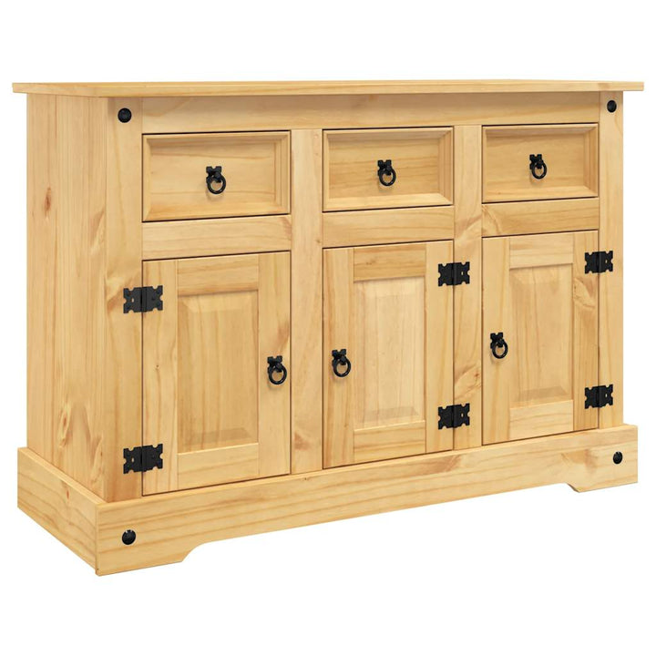 skænk "Corona" brun 112x44x78 cm massivt træ mexicansk fyr