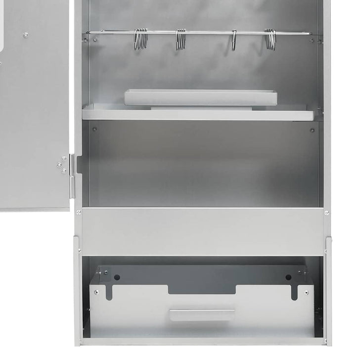rygeovn med røgflis 44,5x29x110 cm galvaniseret stål
