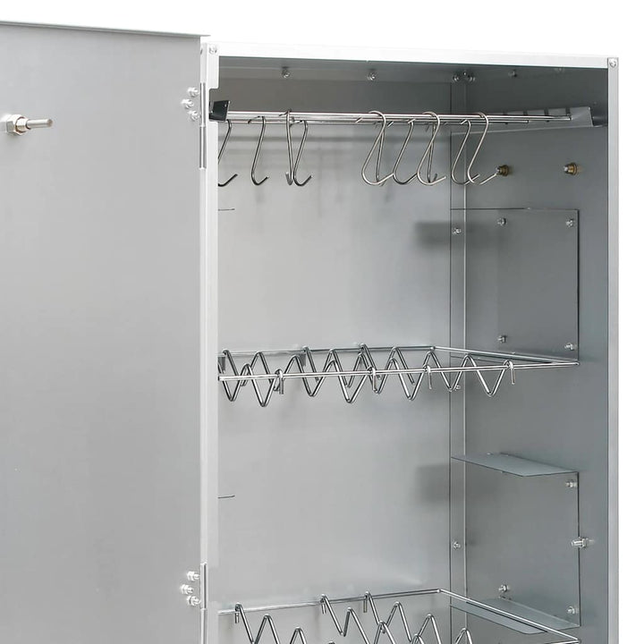 rygeovn med røgflis 44,5x29x110 cm galvaniseret stål