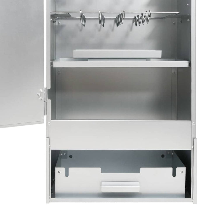 rygeovn med røgflis 44,5x29x110 cm galvaniseret stål