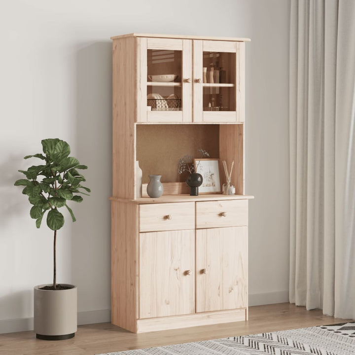 skænk ALTA 77x35x165 cm massivt fyrretræ