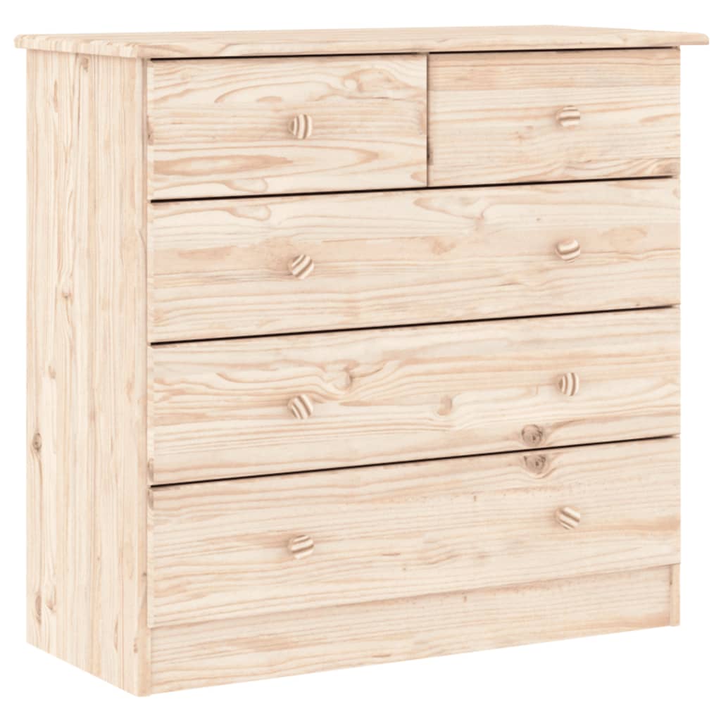 skænk ALTA 77x35x165 cm massivt fyrretræ
