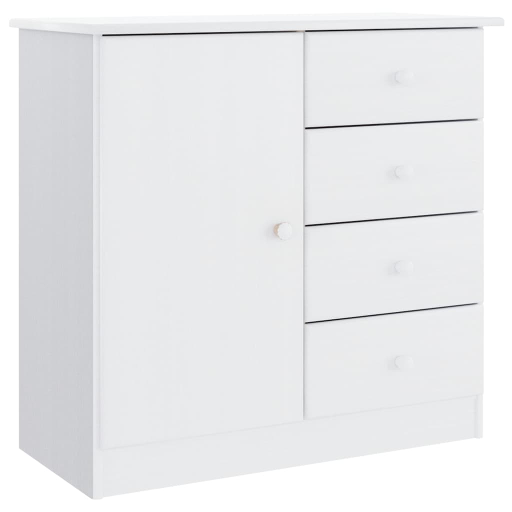 skænk ALTA 77x35x73 cm massivt fyrretræ hvid