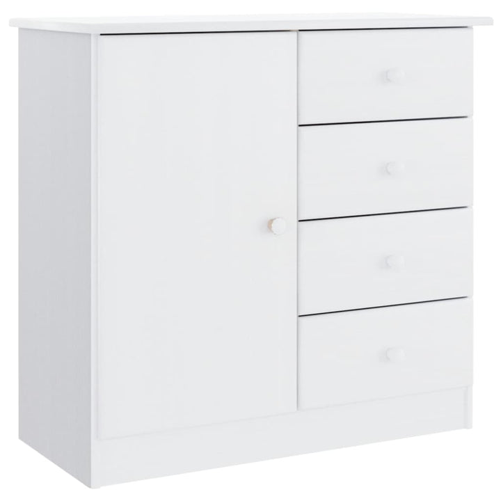 skænk ALTA 77x35x73 cm massivt fyrretræ hvid