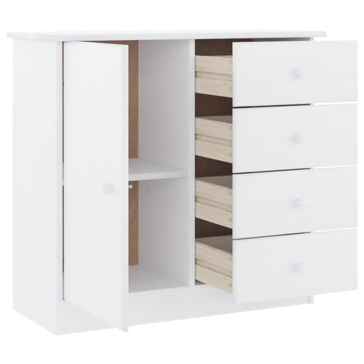 skænk ALTA 77x35x73 cm massivt fyrretræ hvid