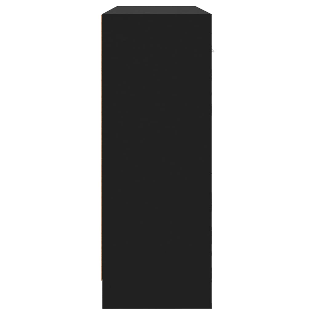 skænk 91x28x75 cm konstrueret træ sort