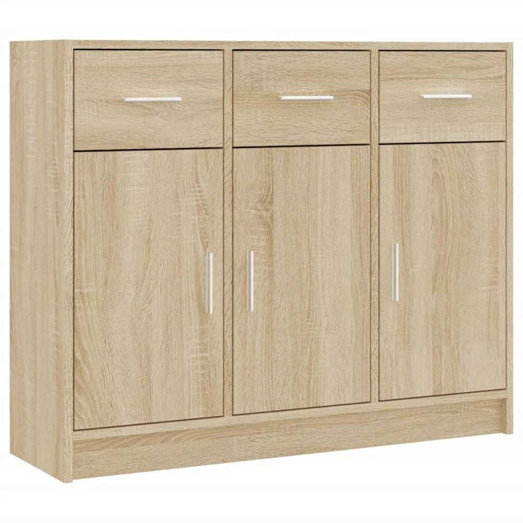 skænk 91x28x75 cm konstrueret træ sonoma-eg