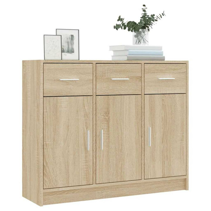 skænk 91x28x75 cm konstrueret træ sonoma-eg