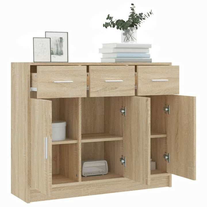 skænk 91x28x75 cm konstrueret træ sonoma-eg