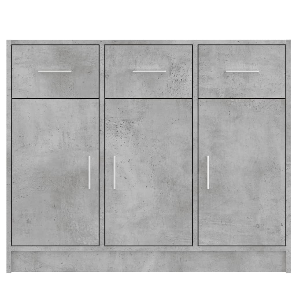 skænk 91x28x75 cm konstrueret træ betongrå