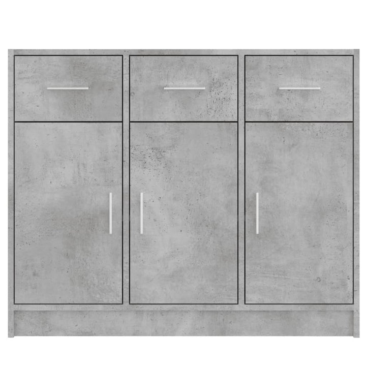 skænk 91x28x75 cm konstrueret træ betongrå