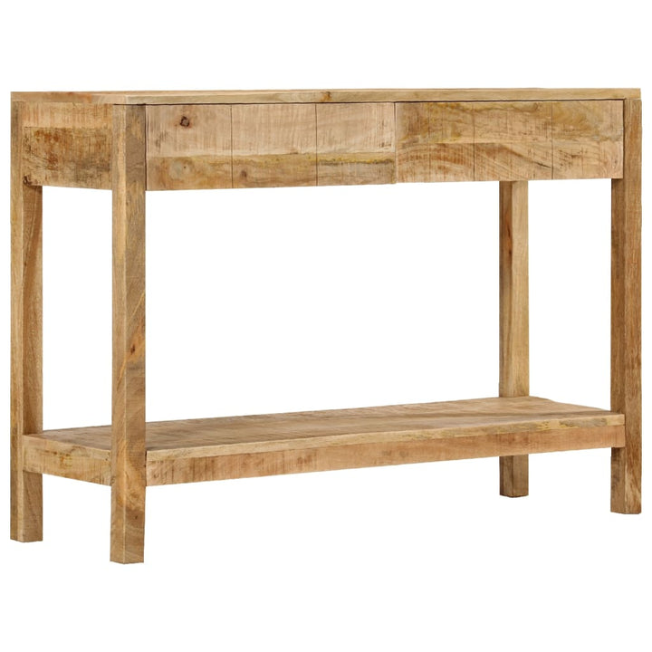 konsolbord med 2 skuffer 110x35x75 cm massivt mangotræ