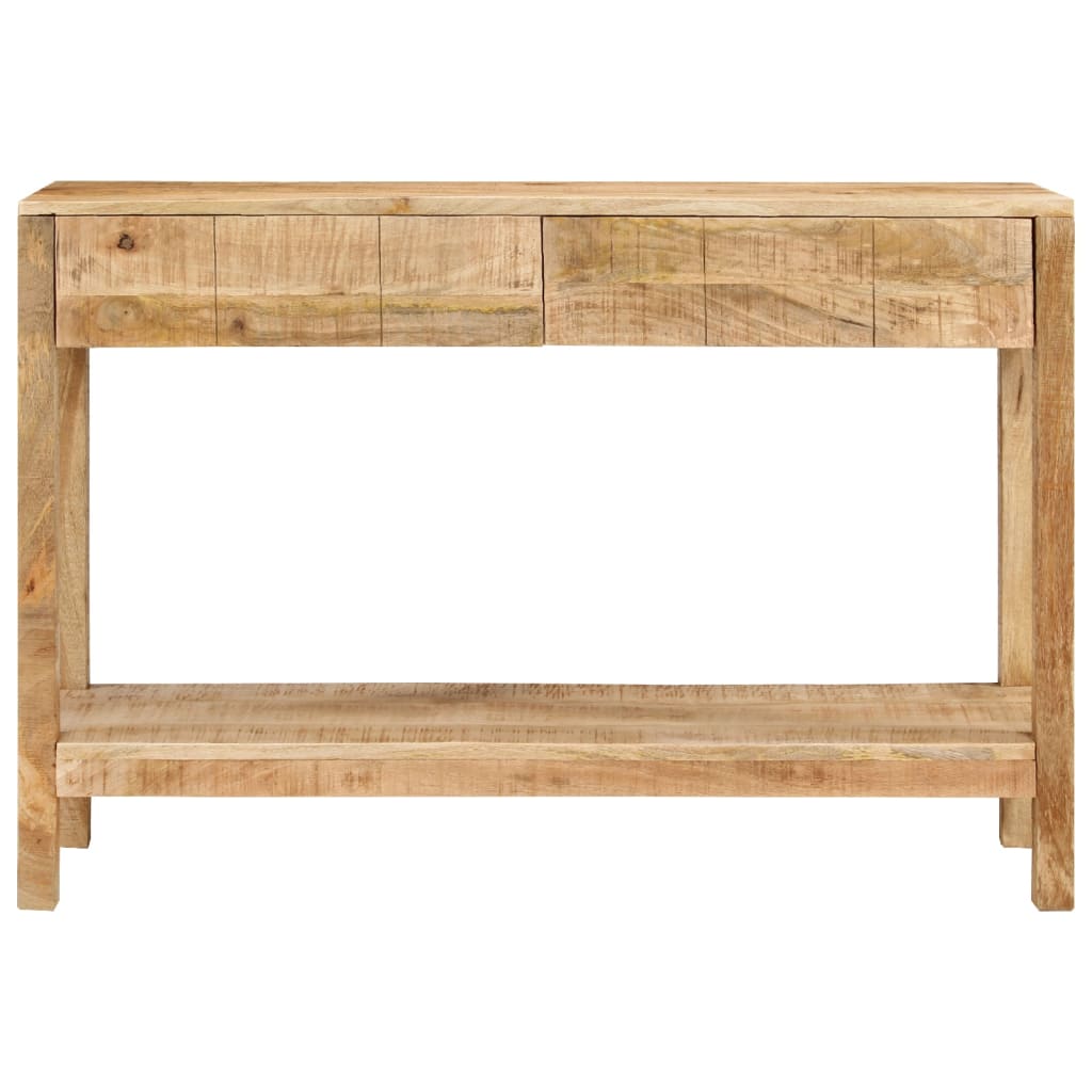 konsolbord med 2 skuffer 110x35x75 cm massivt mangotræ