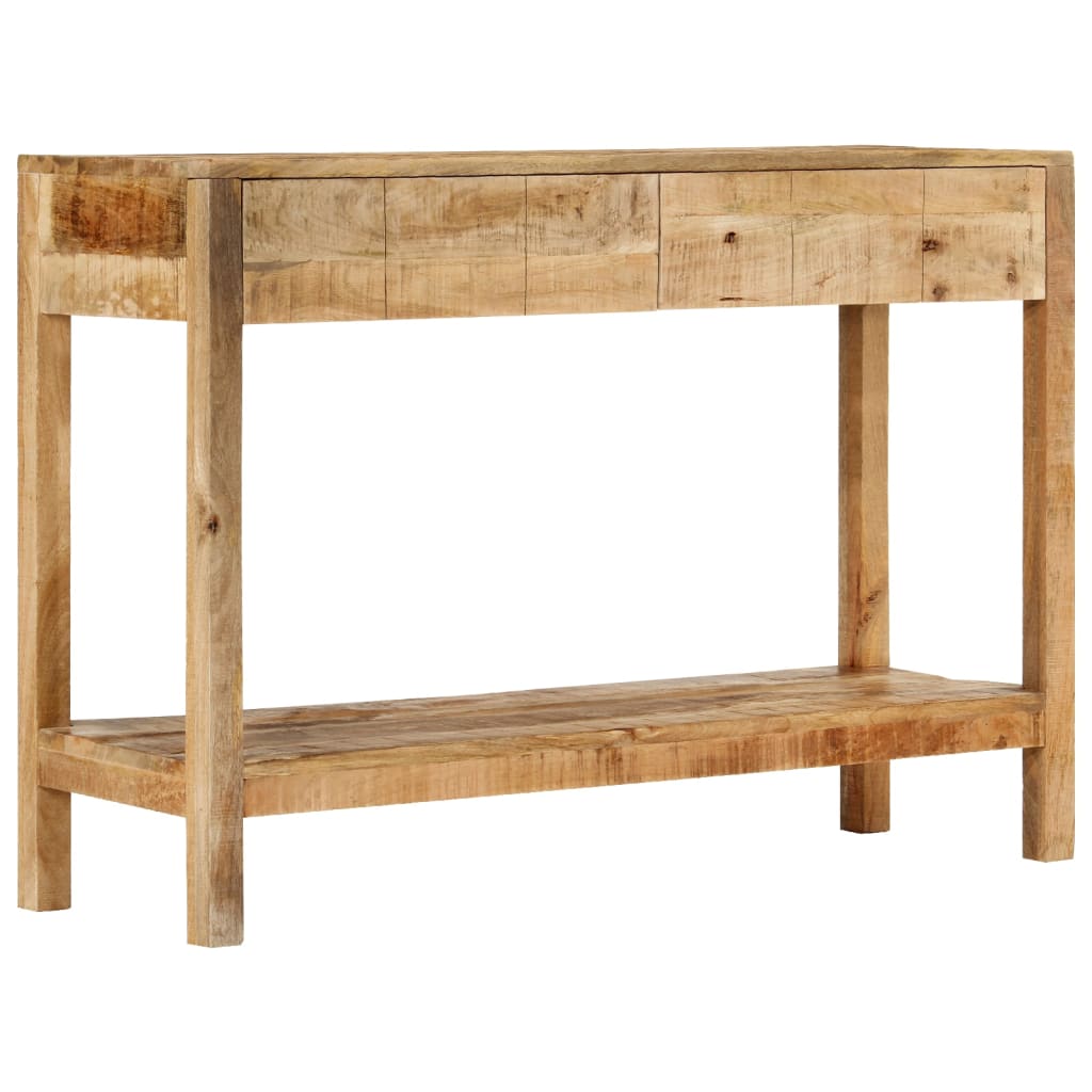 konsolbord med 2 skuffer 110x35x75 cm massivt mangotræ