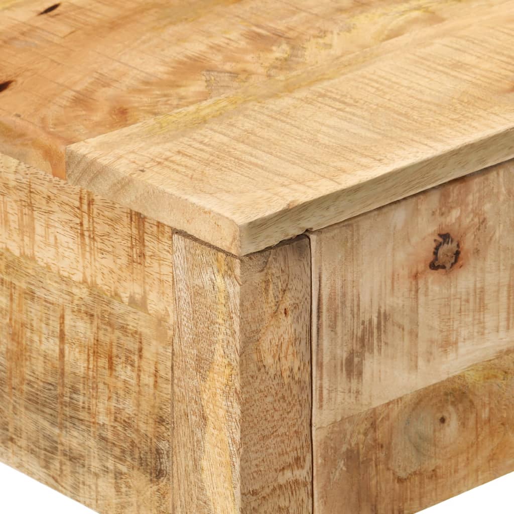 konsolbord med 2 skuffer 110x35x75 cm massivt mangotræ