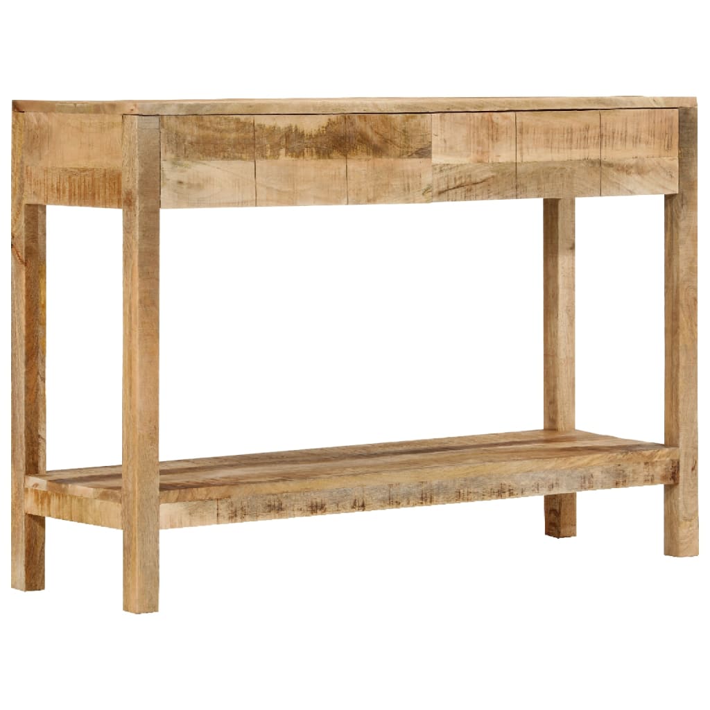 konsolbord med 2 skuffer 110x35x75 cm massivt mangotræ