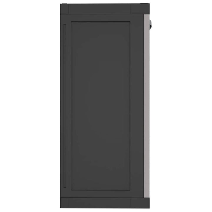 haveskab 65x37x85 cm PP grå og sort