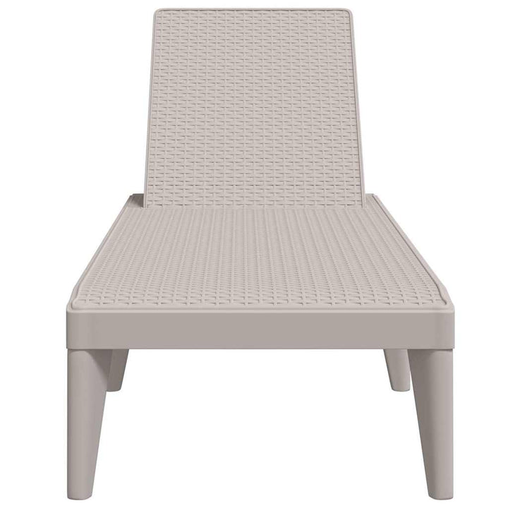 liggestol 186x60x29 cm PP cappuccinofarvet