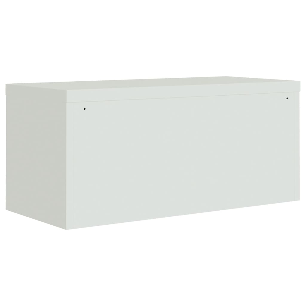 arkivskab 90x40x40 cm stål lysegrå