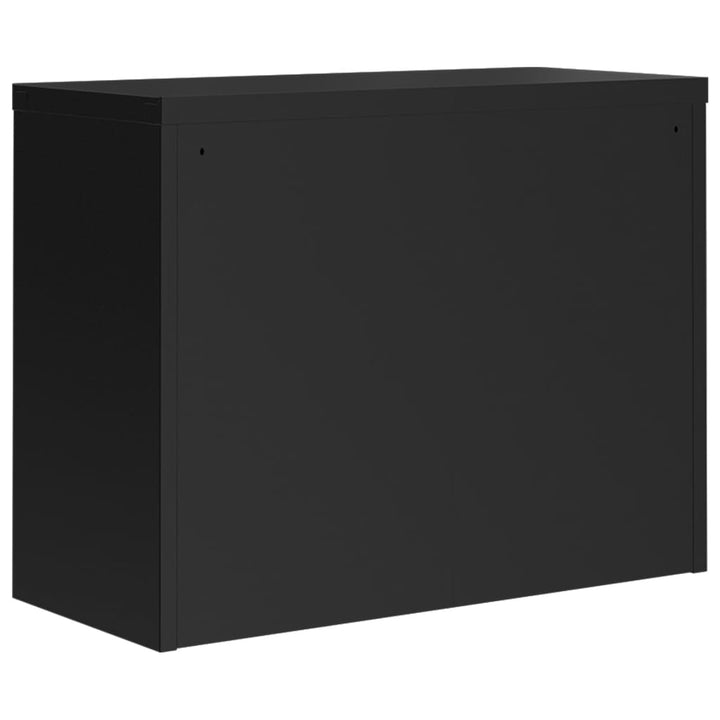 arkivskab 90x40x70 cm stål sort