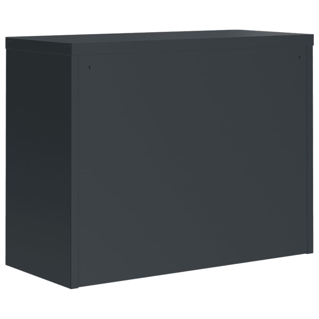 arkivskab 90x40x70 cm stål antracitgrå