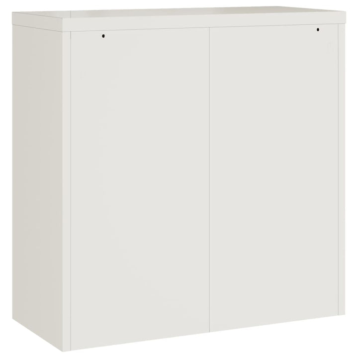 arkivskab 90x40x90 cm stål hvid