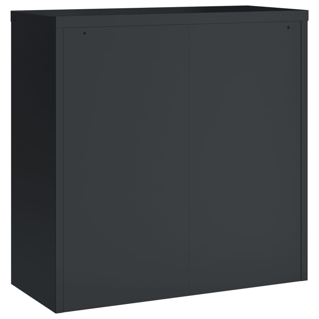 arkivskab 90x40x90 cm stål antracitgrå