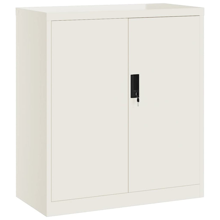 arkivskab 79x40x90 cm stål hvid