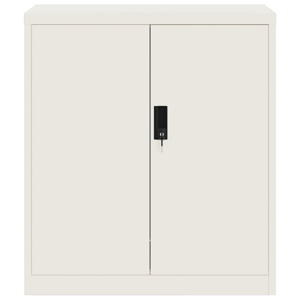 arkivskab 79x40x90 cm stål hvid