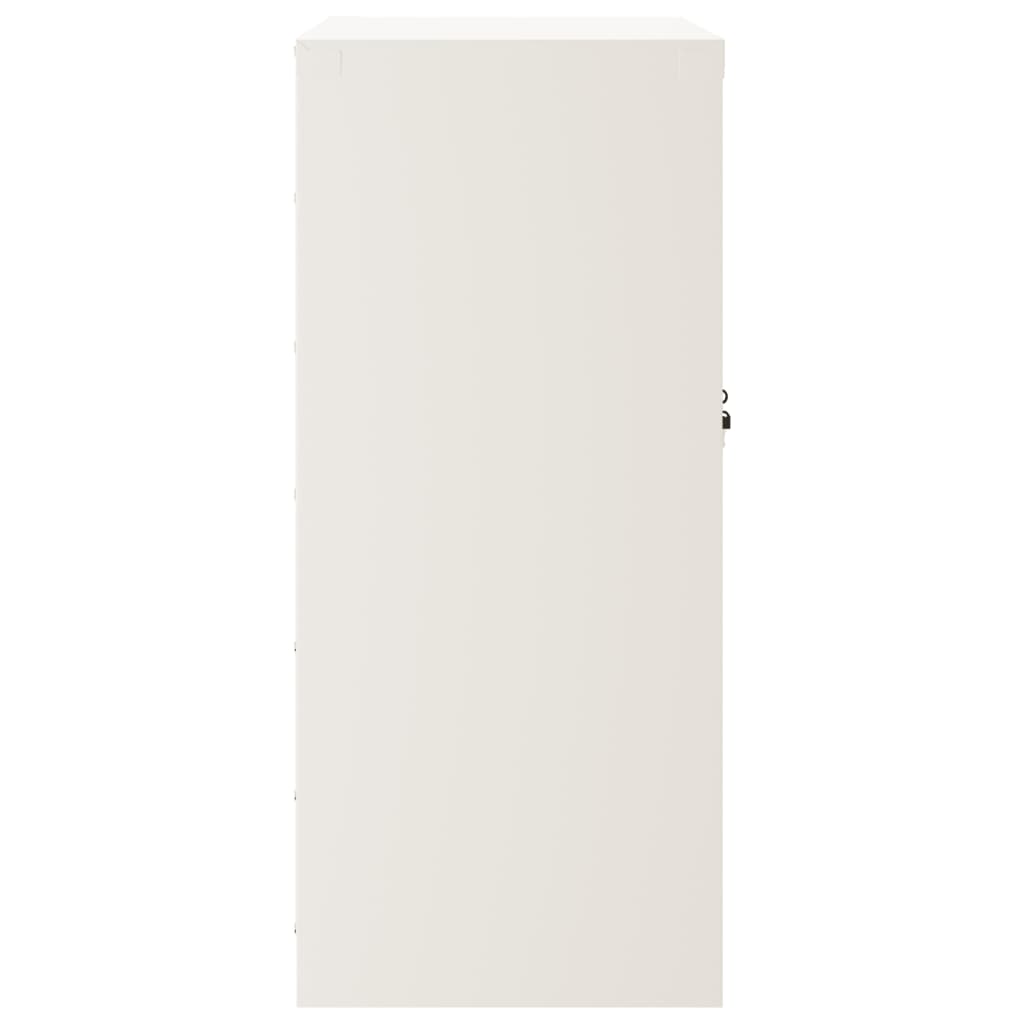 arkivskab 79x40x90 cm stål hvid