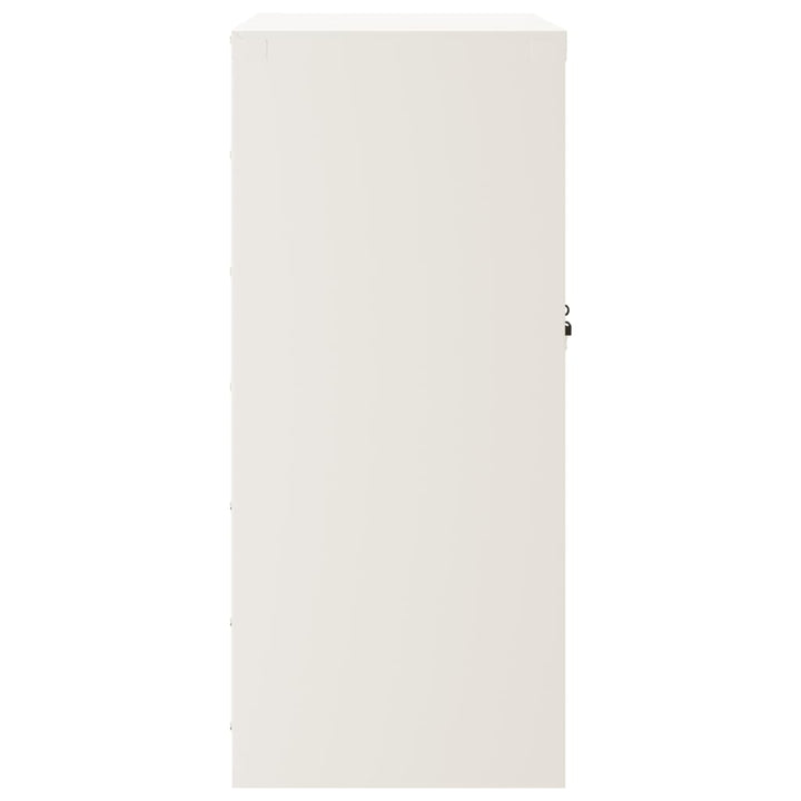 arkivskab 79x40x90 cm stål hvid