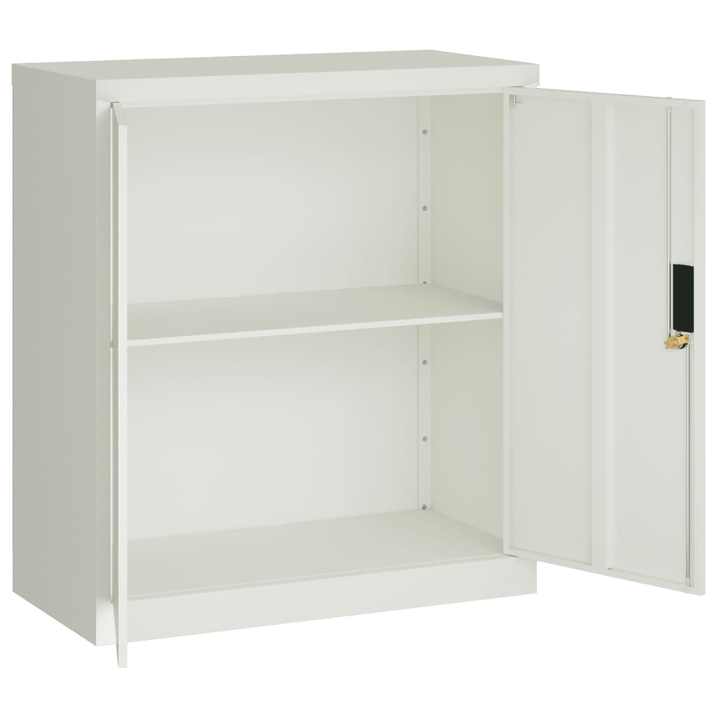 arkivskab 79x40x90 cm stål lysegrå