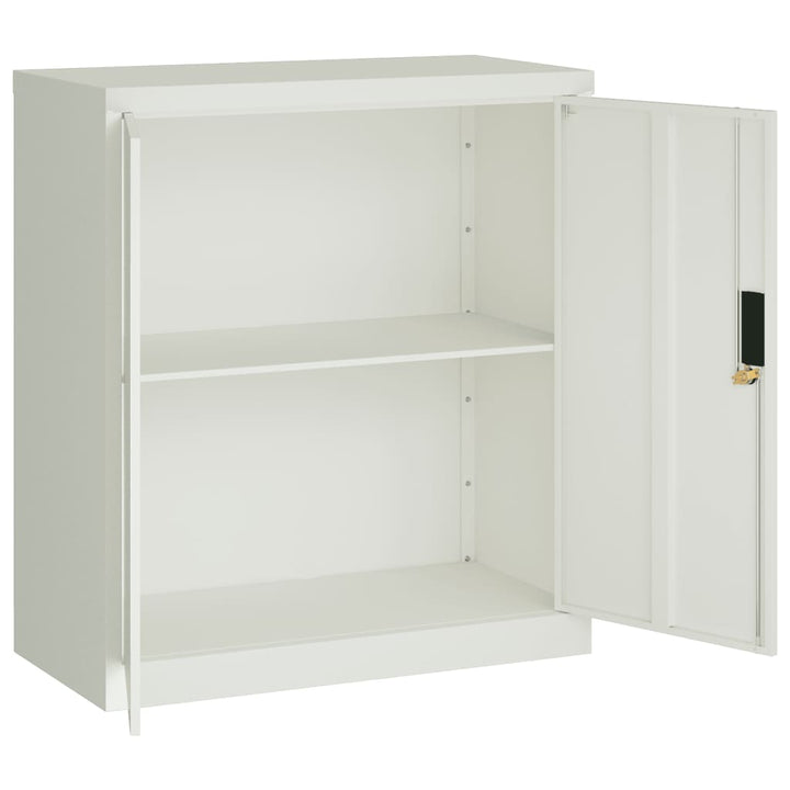 arkivskab 79x40x90 cm stål lysegrå