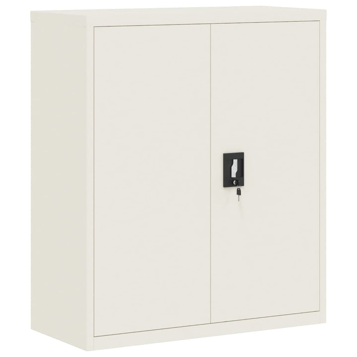 arkivskab 90x40x105 cm stål hvid