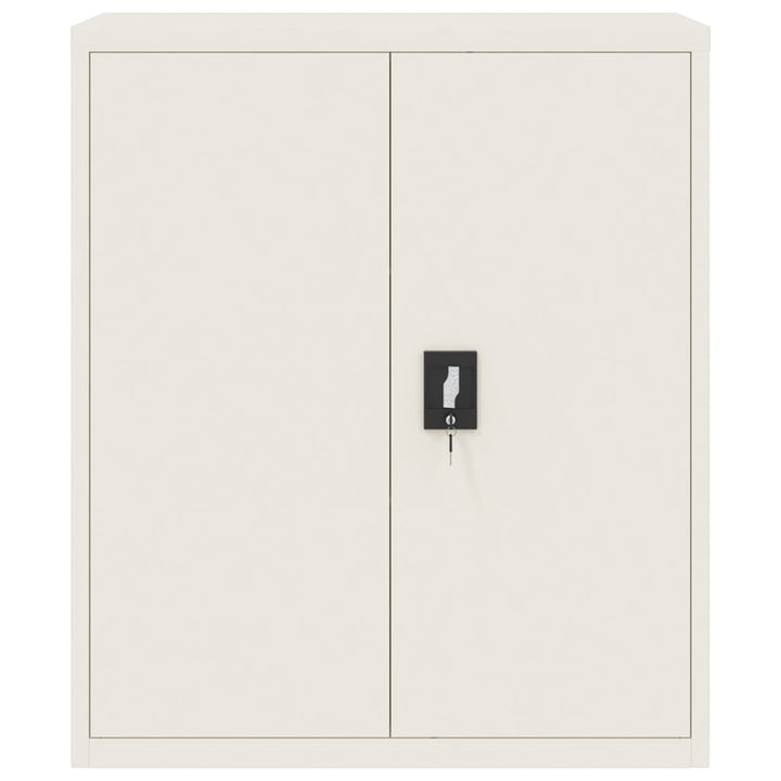 arkivskab 90x40x105 cm stål hvid