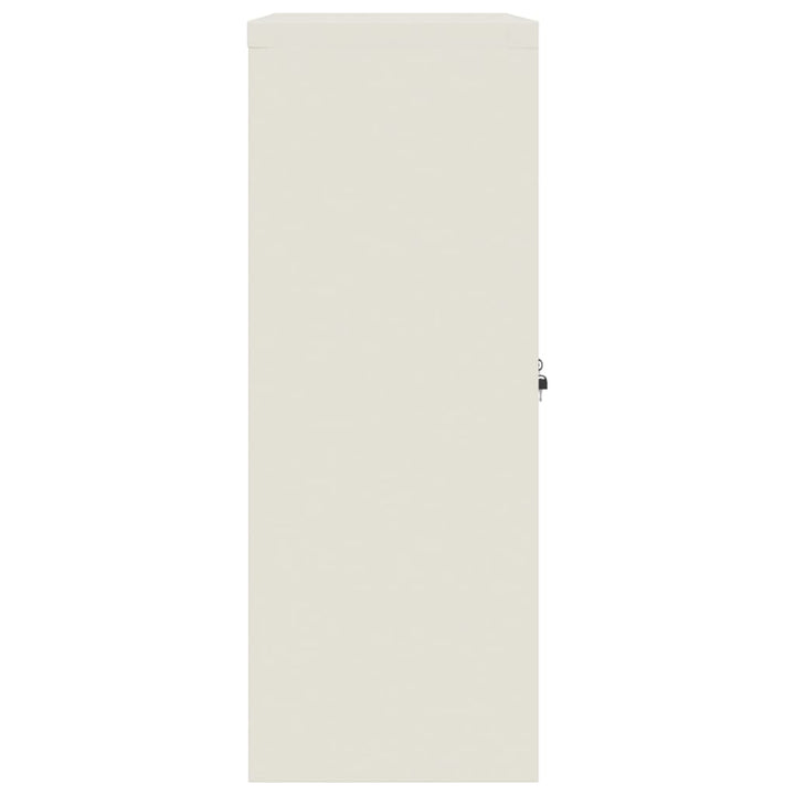 arkivskab 90x40x105 cm stål hvid