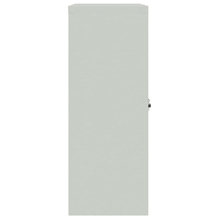 arkivskab 90x40x105 cm stål lysegrå