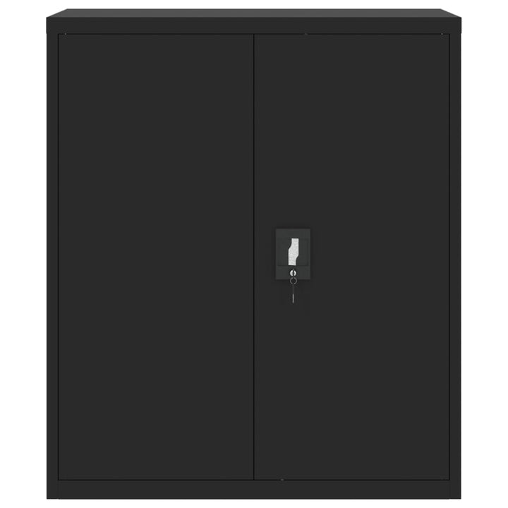 arkivskab 90x40x105 cm stål sort