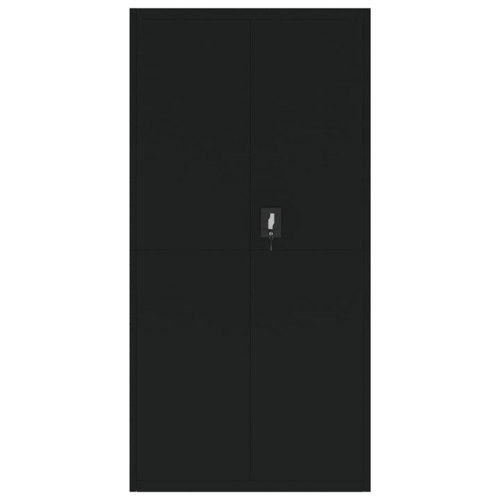 arkivskab 90x40x180 cm stål sort