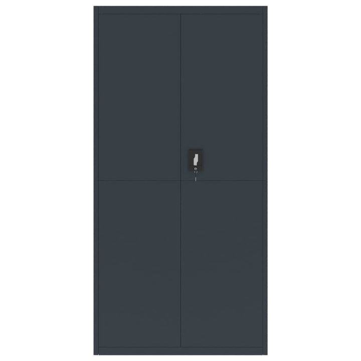 arkivskab 90x40x180 cm stål antracitgrå