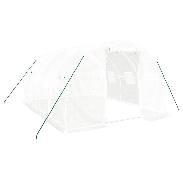 drivhus med stålramme hvid 12 m² 4x3x2 m