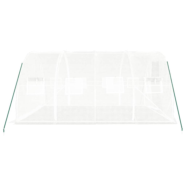 drivhus med stålramme hvid 12 m² 4x3x2 m