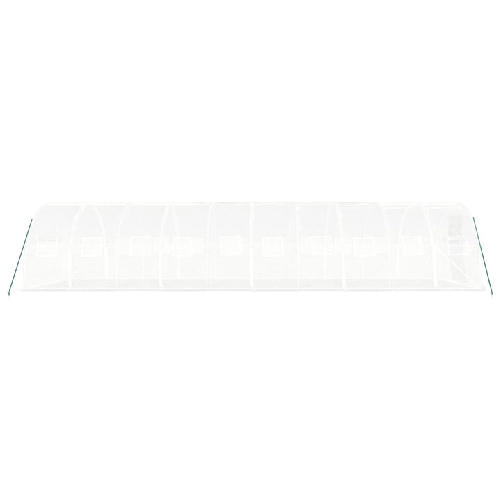 drivhus med stålstel 30 m² 10x3x2 m hvid