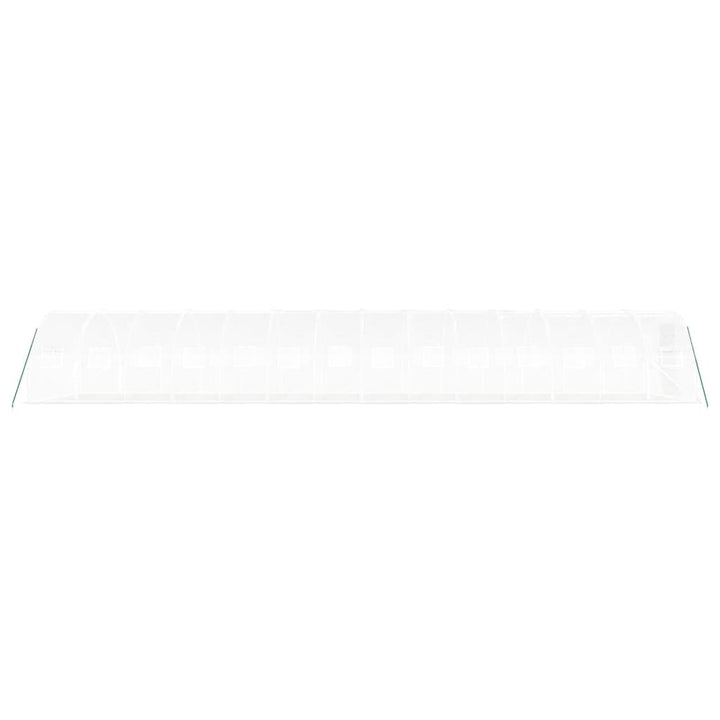 drivhus med stålstel 42 m² 14x3x2 m hvid