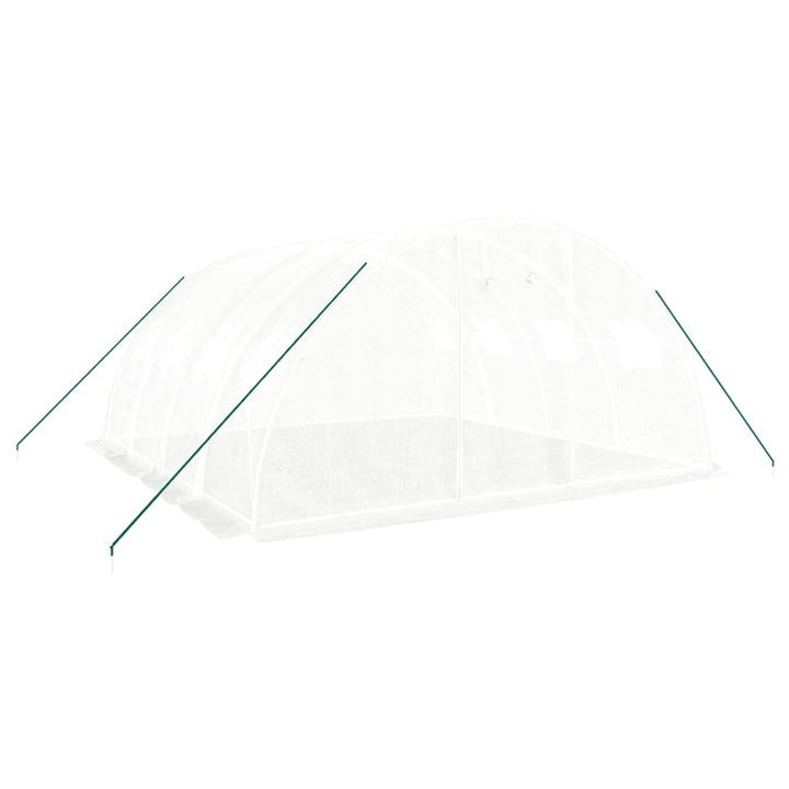 drivhus med stålramme hvid 16 m² 4x4x2 m
