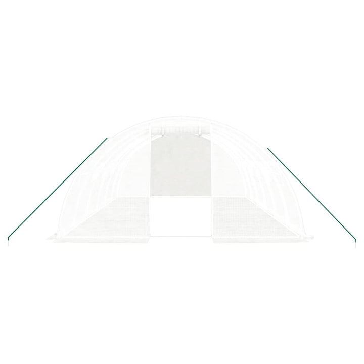 drivhus med stålstel 24 m² 6x4x2 m hvid